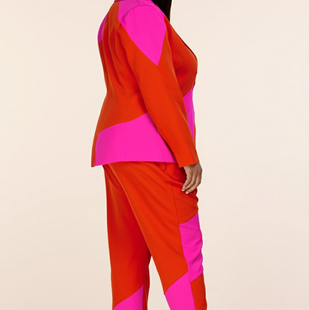 NEW Plus Size Color Block Pantsuits - Picture 6 of 10